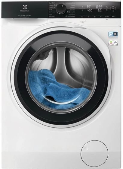 Стиральная машина Electrolux EW8F4484EU белый, 8кг, 1400об/мин, с паром, инвертор, англ.панель