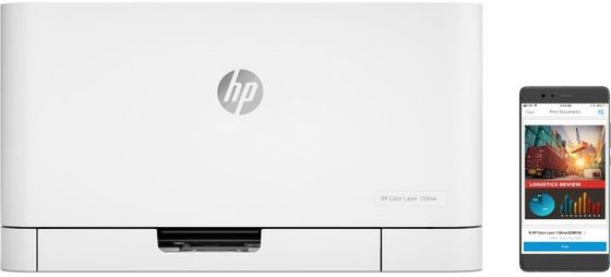 Принтер лазерный HP Color LaserJet 150nw A4 WiFi белый/серый (4ZB95A)