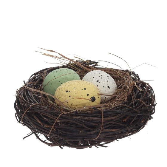 Набор из 3-х изделий декоративных &quot;Гнездо пасхальное&quot; (10*5), L31 W11 H5 см