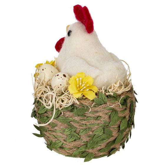 Фигурка декоративная &quot;Курица в гнезде&quot;, L10 W10 H13 см
