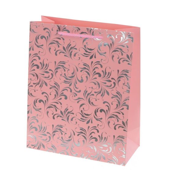 Пакет подарочный (бумага 210г/м2, блок 12шт), L26 W12 H32 см, 4в.