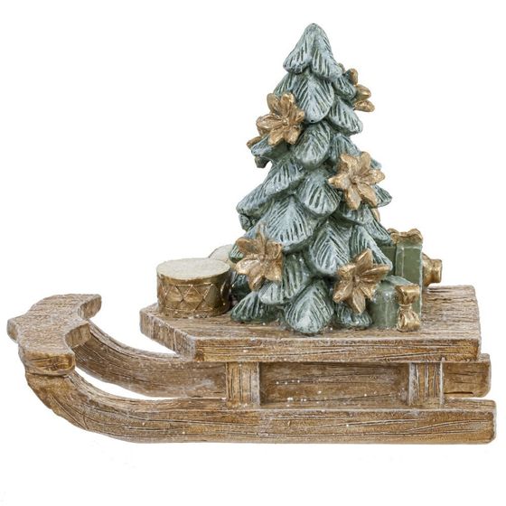 Фигурка декоративная &quot;Елочка на санках&quot;, L11 W4,5 H10 см