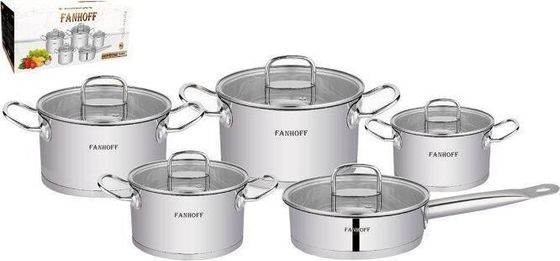 Набор посуды Fanhoff FH-68441 10пр металлик