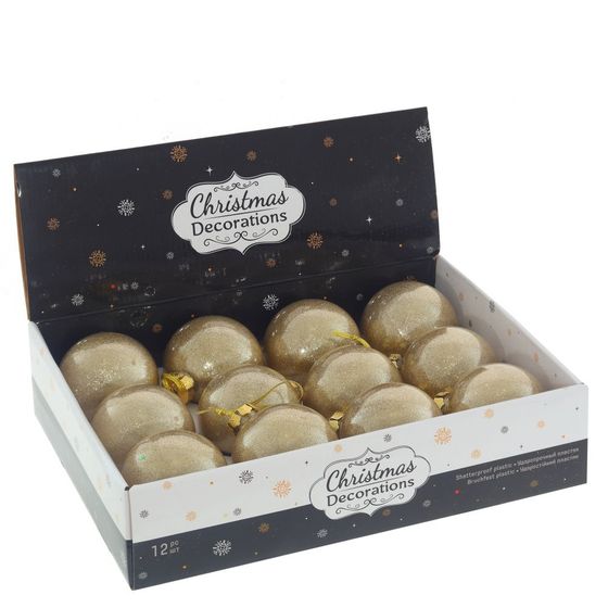Набор из 12шт Украшение новогоднее &quot;Шар&quot;, D 10 см, L44 W33 H11 см