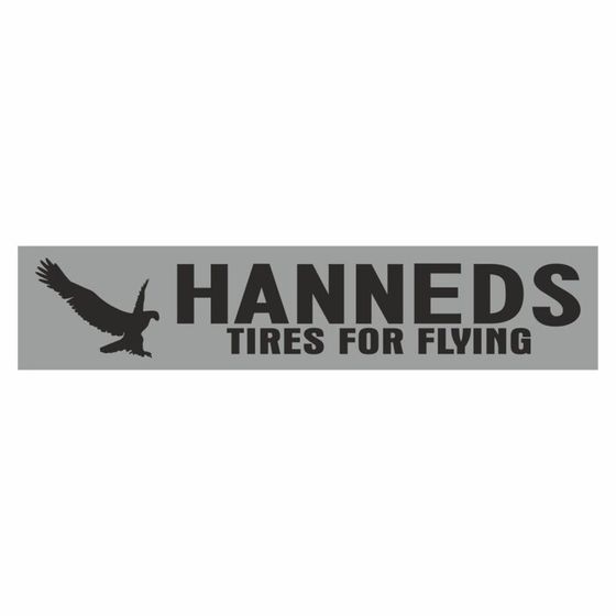 Полоса на лобовое стекло &quot;HANNEDS tires for flying&quot;, серебро, 1600 х 170 мм