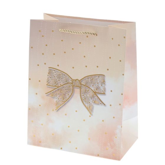 Пакет подарочный (бумага 210г/м2, блок микс 12шт), L18 W10 H23 см, 4в.