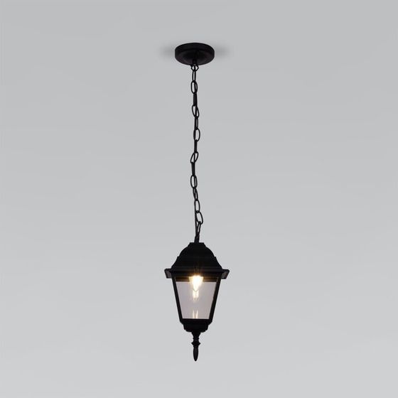 Уличный подвесной светильник Elektrostandard, Fuga, 150х150х780 мм, E27, цвет чёрный