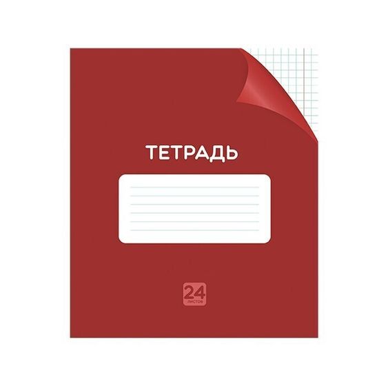 !09 Тетрадь (набор 10 штук) 24 листа в клетку Однотонная "Классика с уголком", обложка мелованный картон, ВД-лак, блок офсет, МИКС