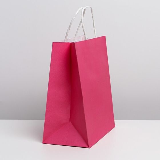 !Пакет крафтовый 3 штуки Pink, 22 × 25 × 12 см