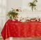 !09 Скатерть «Снежинки» красный, 110*150 см, 115 ±10 гр,100% п/э/