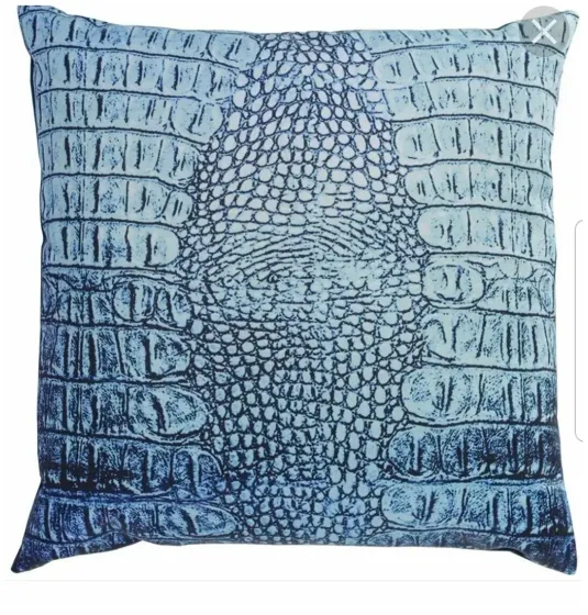 !Подушка декоративная &quot;Рептилия&quot; 35*35 см., цвет голубой