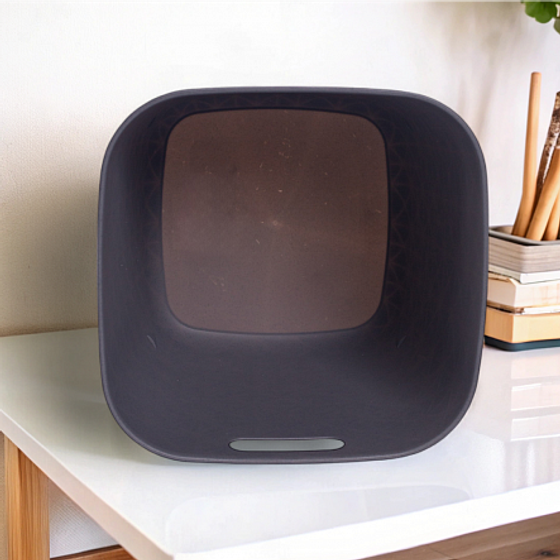 Корзина квадратная SOFTEX Q тёмно-серая 15л