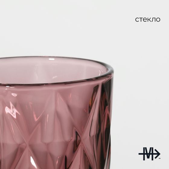 !09 Набор стаканов 6 штук «Круиз», 350 мл, 8×12.5 см, стекло, розовый