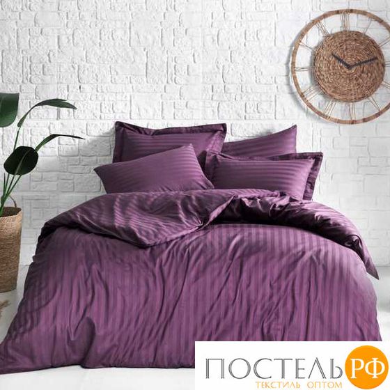 NT755KBOR3 Комплект постельного белья Tivolyo home JACQUARD BANDED бордовый семейный