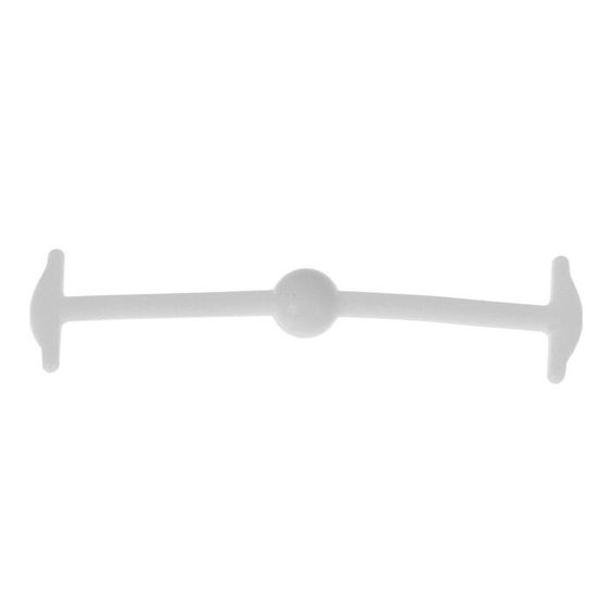 !09 Набор шнурков для обуви «Шар», 6 шт, силиконовые, круглые, d = 15 мм, 6,5 см, цвет белый