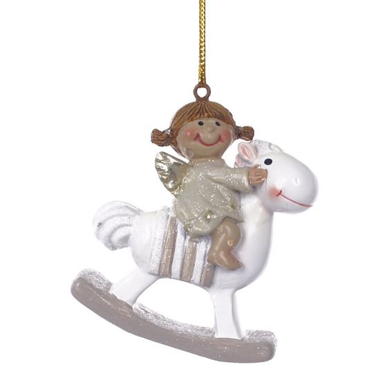 Фигурка декоративная подвесная &quot;Ангел/Дед Мороз&quot;, L5,5 W2 H6 см, 4в.