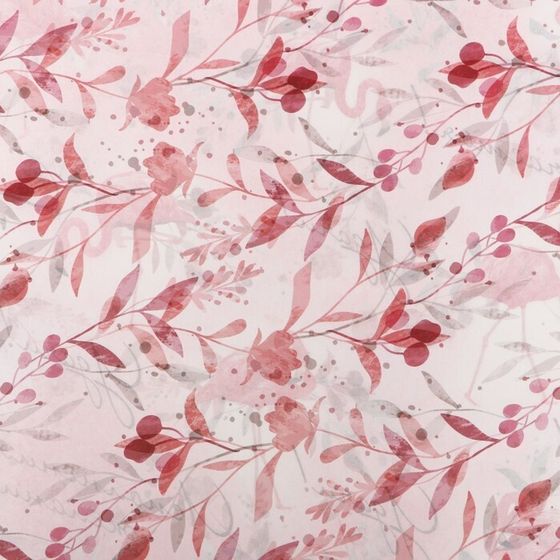 !Бумага упаковочная 2 листа глянцевая двусторонняя &quot;Фламинго&quot;, 70 х 100 см