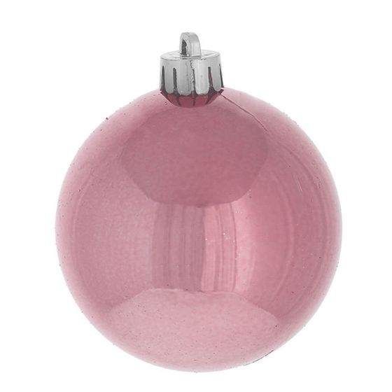 Набор из 2шт, Украшение новогоднее Шар &quot;Розовое настроение&quot;, D10 см, L10 W10 H20 см