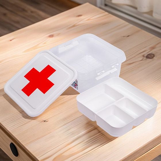 Контейнер для лекарств MY BOX красный крест