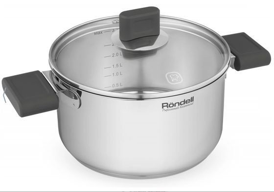 Кастрюля Rondell RDS-1597 5,1л стек.кр серебристый