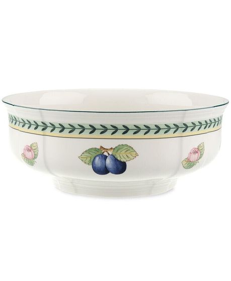 9.75 &quot; French Garden Round Vegetable Bowl, Premium Porcelain