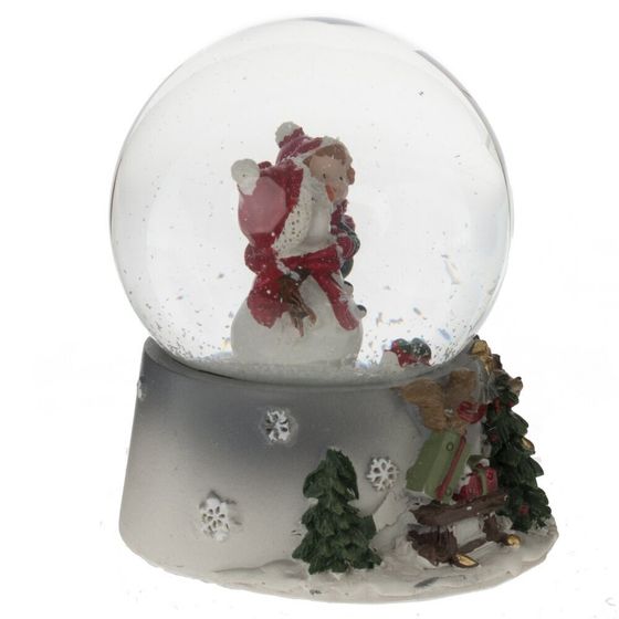 Фигурка декоративная &quot;Снеговик&quot; в стекл шаре, L7 W7 H8,5 см, 2в.