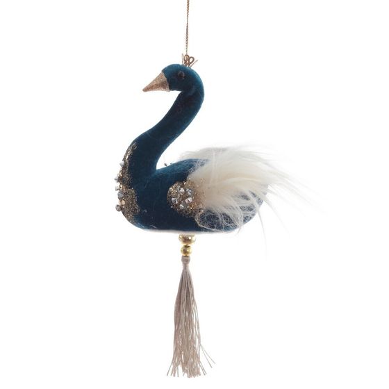 Украшение новогоднее  &quot;Лебедь&quot;, L10,5 W7 H23 см, 4в.
