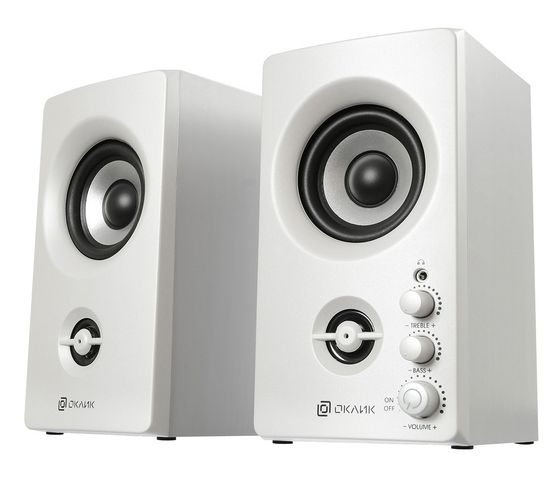 Колонки 2.0 Oklick OK-164 белый 30Вт