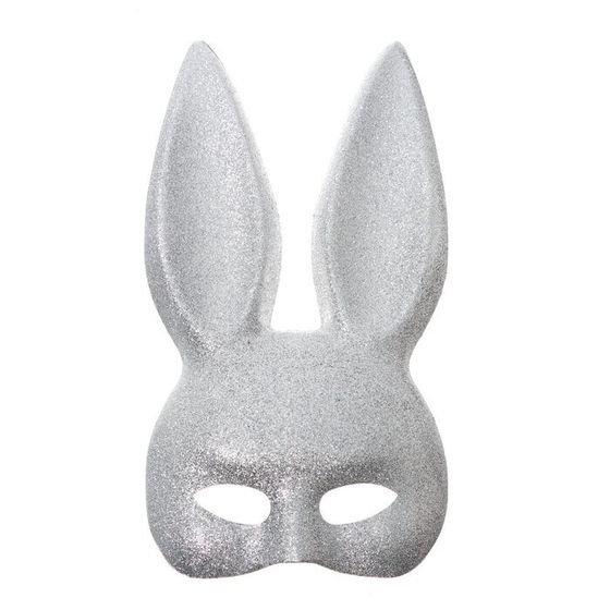 !09 Маска «Зайка» серебряная