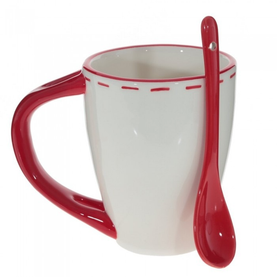 !09 Кружка с ложкой "Гном" 300 мл.