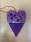 !09 Набор елочных украшений (набор 5 штук) 8 см. Сердце сиреневое 3 штуки + Елочка 2 штуки цвет сиреневый + цвет красно-золотой