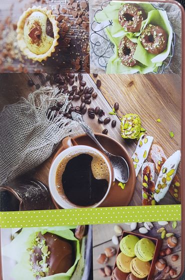 !09 Банка для хранения "Coffee", металл, горизонтальная,цвет зеленый