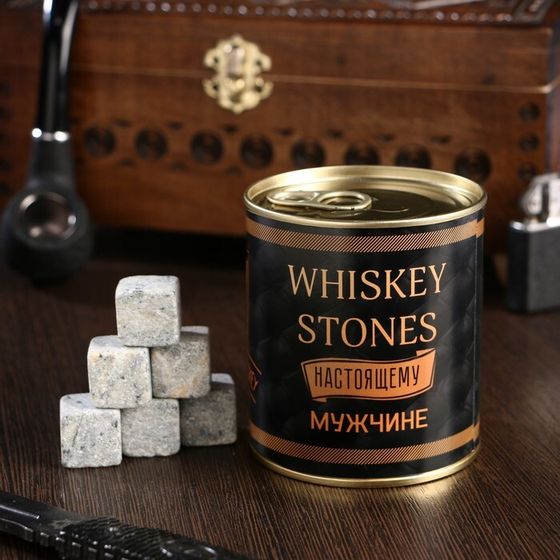 Набор камней для виски &quot;Whiskey stones. Vintage&quot;, в консервной банке, 9 шт.
