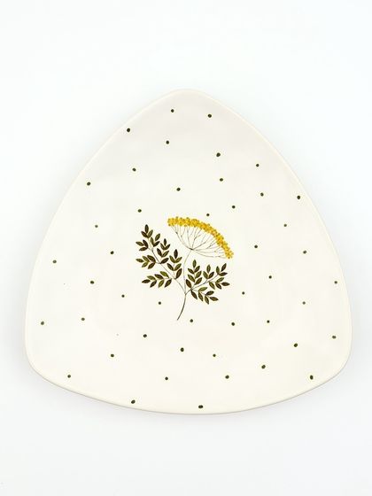 Тарелка керамическая плоская «Флора», 18×18 см, Dolce Ceramo