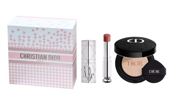 DIOR 520 Limited Silver Wicker Pattern Shimmering Makeup Compact Makeup Sets Retouches The Complexion 3.2g+13g