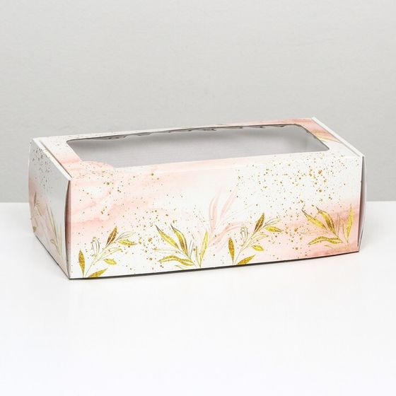 Коробка самосборная, с окном, &quot;Безмятежность&quot; 16 х 35 х 12 см