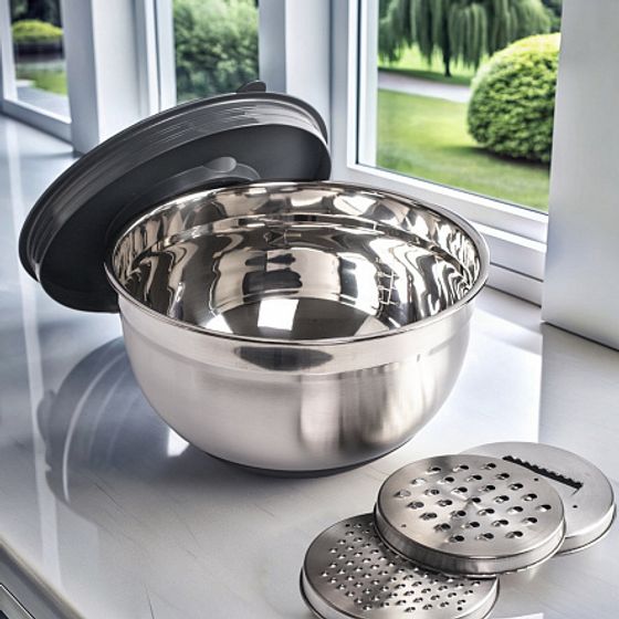 Миска GRATE IT 5л с крышкой 3 терки