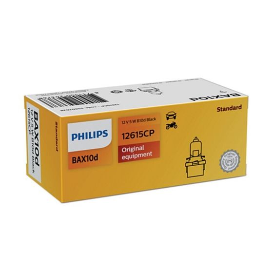 Лампа автомобильная Philips Black Halogen, BAX, 12В, 5 Вт, (B10d), 12615CP