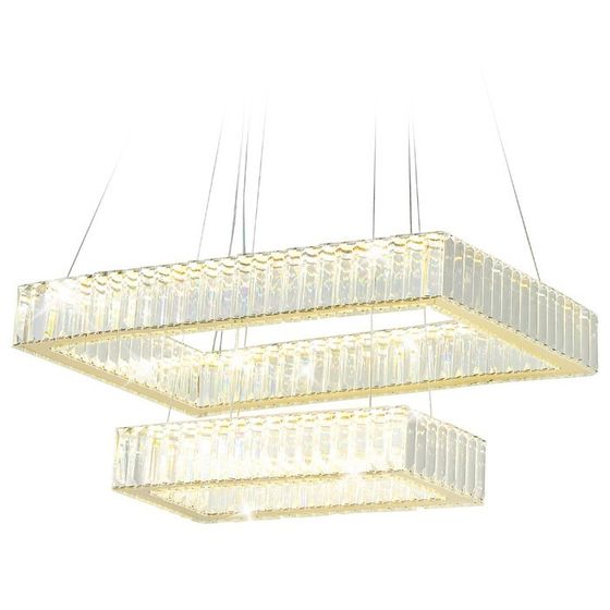 Люстра светодиодная подвесная с хрусталём Ambrella light, Traditional, TR5007, 90 Вт, 6750Lum, 3000-6400К, цвет золото