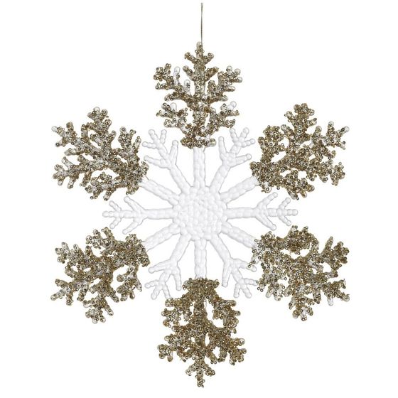 Изделие декоративное подвесное &quot;Снежинка&quot;, L31,5 W0,5 H31,5 см, 3в.
