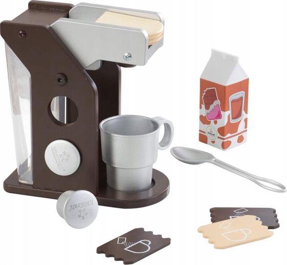 Kidkraft KidKraft Espresso Coffee Set, Pige, Sort, Sølv, Hvid, 160 mm, 70 mm, 180 mm, 1 kg