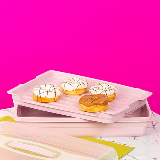 Контейнер прямоугольный большой GRAND CHEF розовый