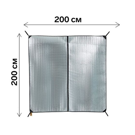 Пол для зимней палатки &quot;СЛЕДОПЫТ&quot;, 2-х местный, 200 х 200 х 0.5 см, однослойный, полиэтилен вспененный