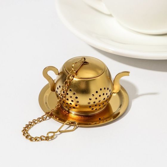 Сито для чая Goldie, чайник, цвет золотой