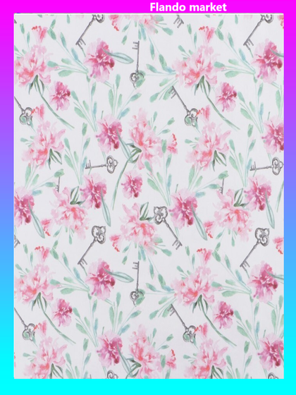 !Бумага упаковочная 2 листа крафтовая «Акварельные цветы», 50 × 70 см.