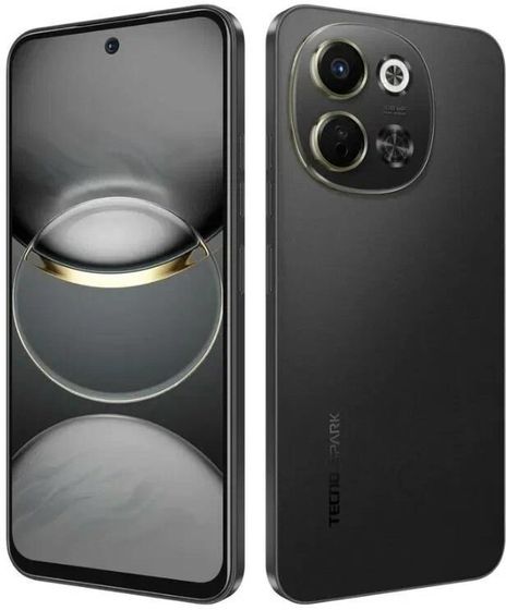 Смартфон Tecno Spark 30 5G 6/128Gb черный (KL8 6/128 Midnight Shadow)