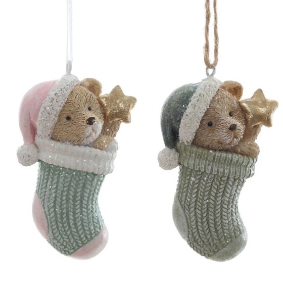 Фигурка декоративная подвесная "Медвежонок", L4,5 W2,5 H7,5 см, 2в.