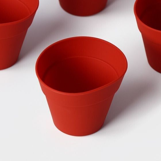 !09 Набор форм 6 штук для выпечки «Цветочные горшочки», силикон, 6,5×5,5 см.