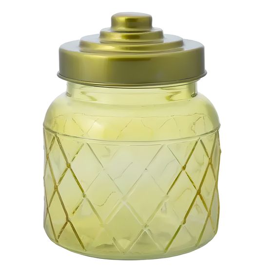 !09 Емкость для сыпучих продуктов, 10,7x10,7x14 см цвет желтый