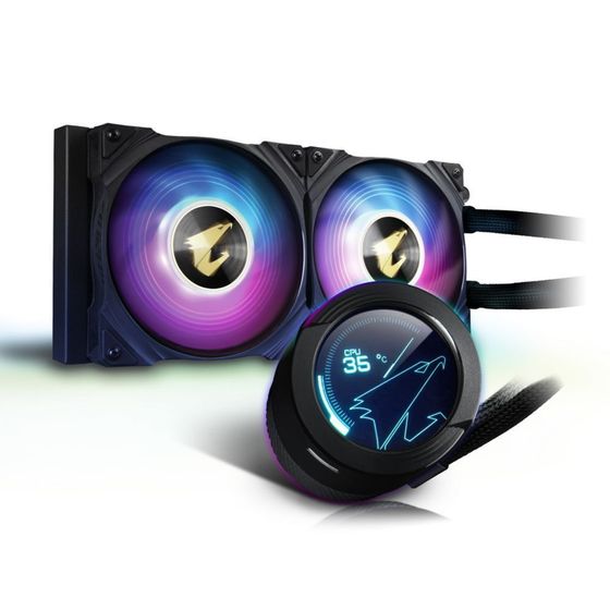 Система водяного охлаждения Gigabyte AORUS WATERFORCE X 240 , 2 x 120mm ARGB Fan, RTL
